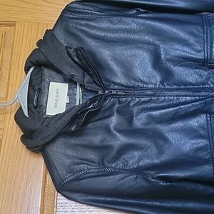 Faux leather fashion jacket